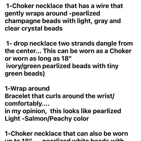 Elegant 4-Piece Boutique Pearl Style Jewelry 3-Necklaces along with 1- Bracelet - Picture 2 of 11